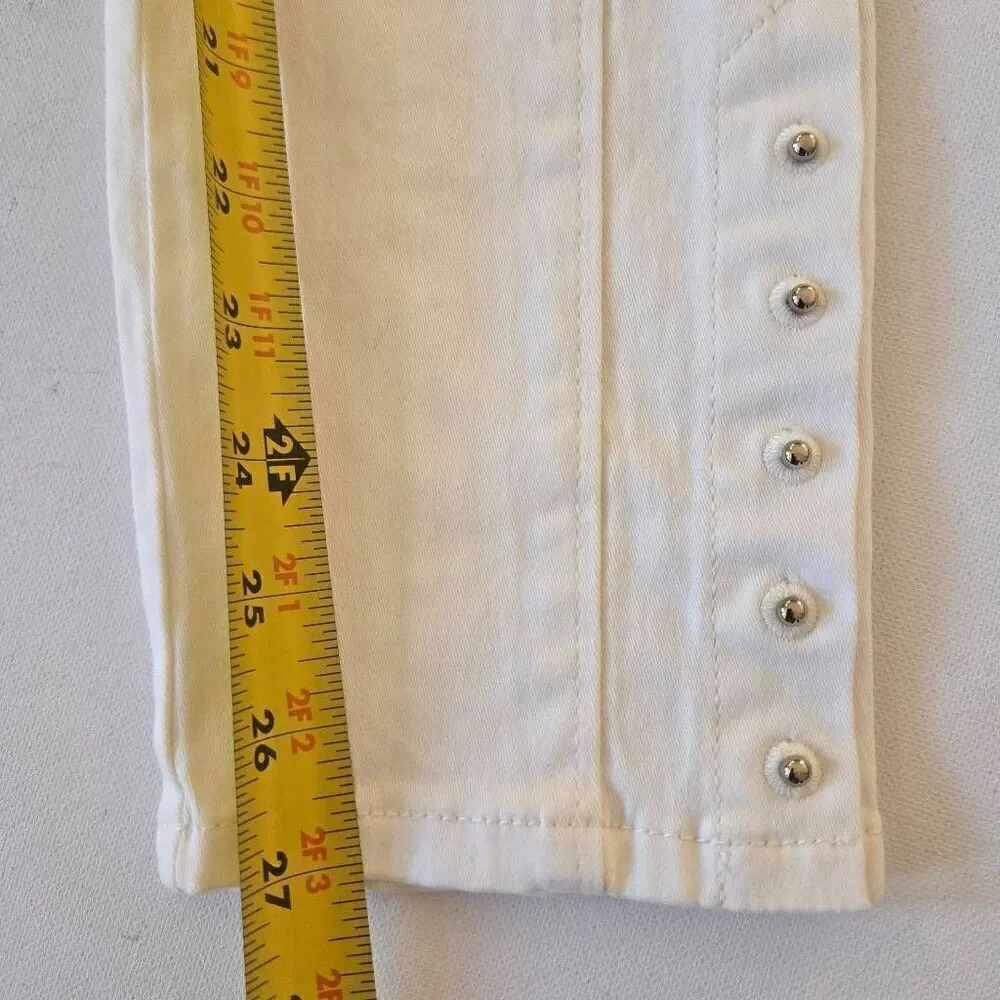 White House Black Market Womens Low Rise The Skimmer Ankle Jeans White Size 4 - Picture 12 of 16